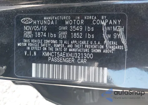 2017 Hyundai Accent Se from USA, damaged, VIN KMHCT5AEXHU321300